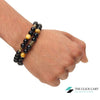 TCC™ Natural Golden Tiger Eye And Black Onyx Stone Bracelet
